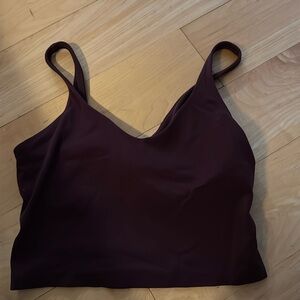 Burgandy lululemon bra tank